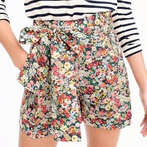 J. Crew Liberty Floral Tie Waist Shorts - size 2